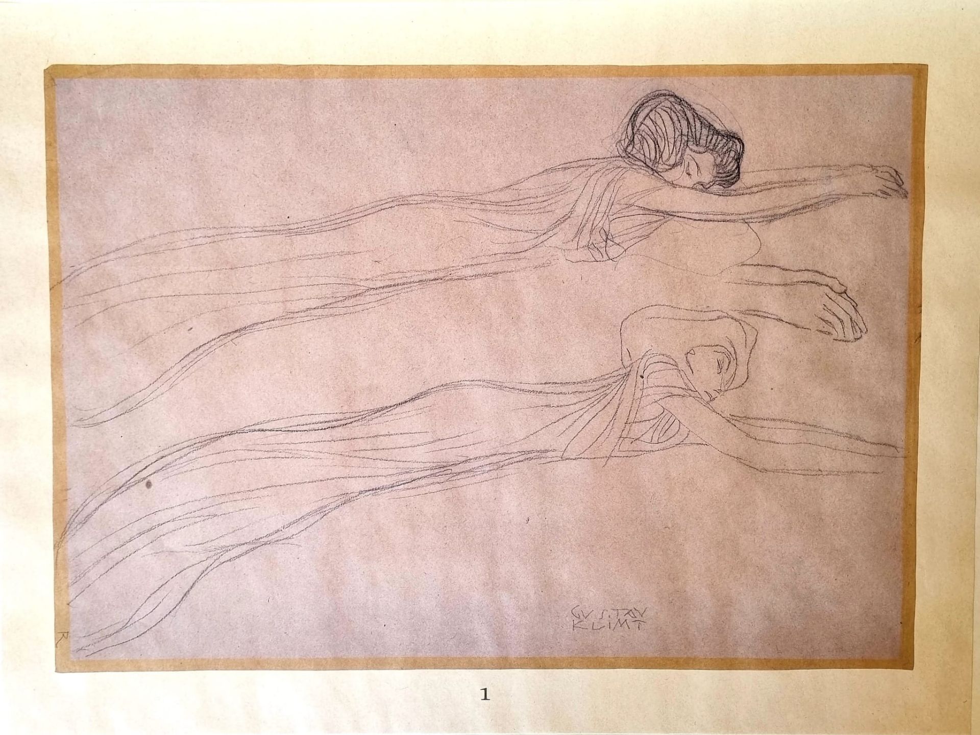 Gustav Klimt, 1862-1918 , Lichtdruck auf Papier , Faksimile, Blattgröße: 51x38cm,