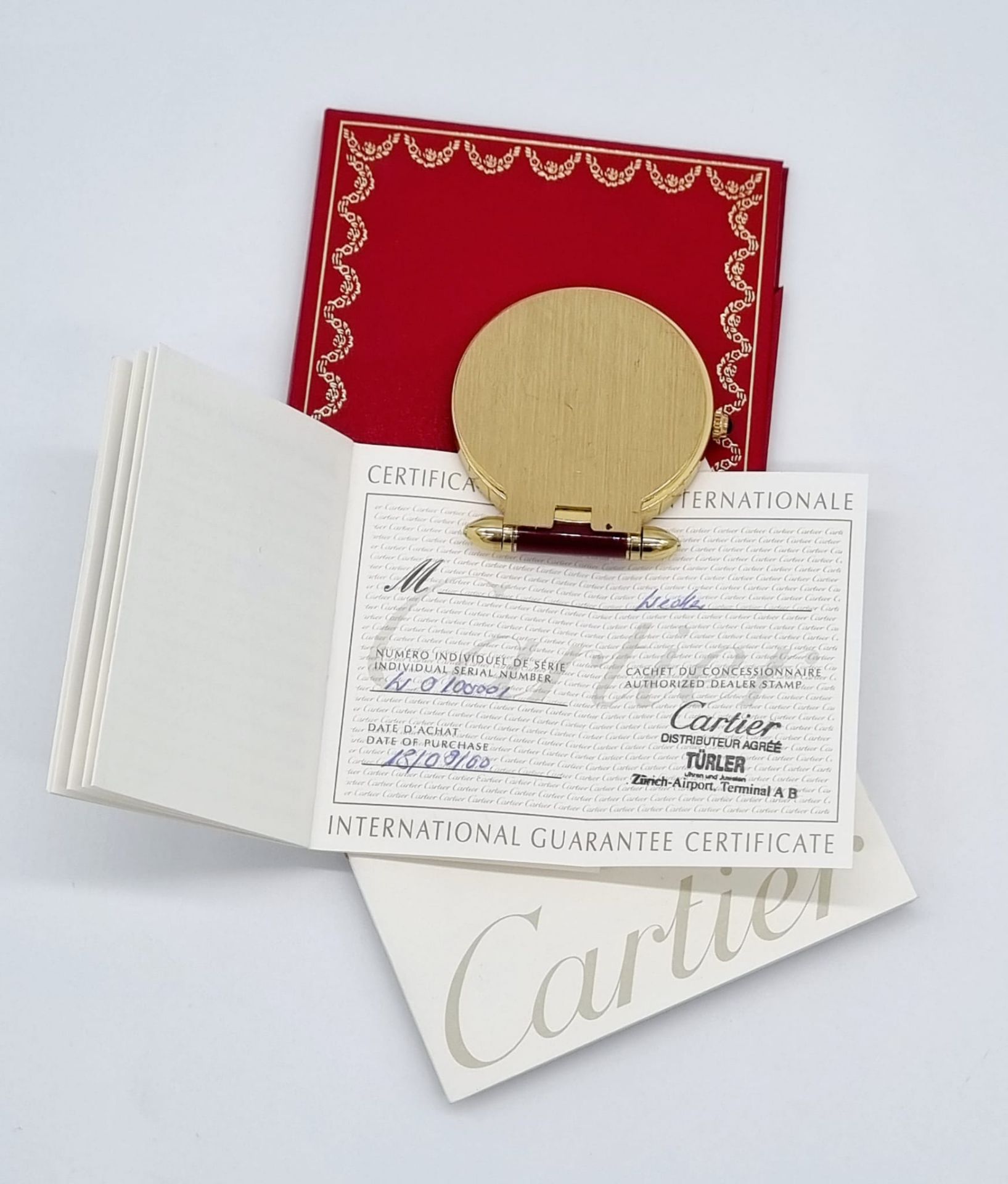 Cartier, Tischuhr , Quartz, Herstellungsjahr 2000, Gehäusenr: 891103068, Gehäusedurchmesser: 58,7mm - Bild 5 aus 5