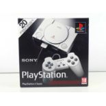 Playstation Classic mini console - released in 2018 - comprises the Playstation Classic, designed to