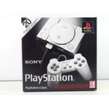 Playstation Classic mini console - released in 2018 - comprises the Playstation Classic, designed to