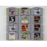 Nintendo 64 unboxed cartridges including Star Wars Shadows of the Empire, Fighters Destiny, Top Gear