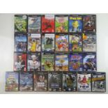 Nintendo Game Cube games including Blood Omen 2, Desert Storm, Top Gun Combat Zones, Tony Hawk's