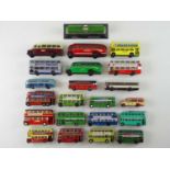 A group of unboxed 1:76 and 1:50 scale buses by EFE, OOC, CORGI etc - G, unboxed (22)