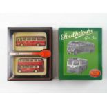 A pair of 1:76 scale EFE twin bus gift sets comprising Barton Transport and Southdown - VG in G