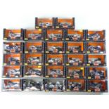 A fleet of MAISTO 1:18 scale Harley Davidson motorbikes - mostly police examples - VG in G/VG