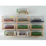 A mixed group of 1:76 and 1:144 scale coaches by OXFORD DIECAST in various liveries - VG in G/VG