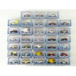 A mixed collection of 1:76 scale cars and vans by OXFORD DIECAST - VG in G/VG boxes (33)