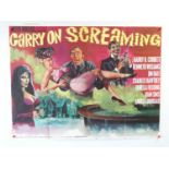 CARRY ON SCREAMING (1966) UK Quad - True first release early print run - The small 'a' in CaRRY ON