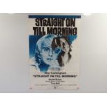 STRAIGHT ON TILL MORNING (1972) - UK one sheet - tri-folded