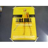 KILL BILL : VOLUME 1 (2003) - Bus shelter poster - UMA THURMAN in trademark yellow leather