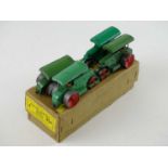 A DINKY 25P Aveling-Barford Diesel Roller trade box complete with 4 examples of the model in green -