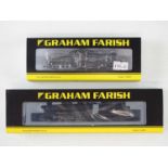 A pair of N gauge steam locomotives by GRAHAM FARISH comprising a Midland Class 4F in LMS black