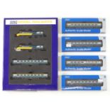 A DAPOL N gauge Intercity 125 Bookset together with four additional MK3 coaches all in BR blue/