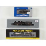 A group of three N gauge steam locos by GRAHAM FARISH and DAPOL comprising 2 x Black 5 and a Pannier