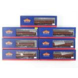 A mixed group of BACHMANN OO gauge Mark 1 coaches (mostly sleeping cars) in BR livery - VG/E in VG
