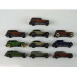A group of playworn early DINKY cars including 36a Armstrong Siddeleys and others - F/G (unboxed) (