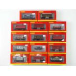 A group of mixed HORNBY OO gauge wagons of various types - VG/E in G/VG boxes (14)