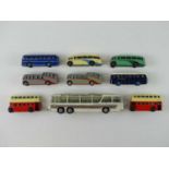 A group of playworn DINKY buses and coaches - F/G (unboxed) (9)