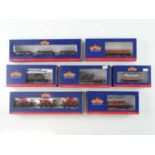 A group of BACHMANN OO gauge wagons including a pair of triple packs - VG/E in VG/E boxes (11 wagons