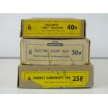 A group of empty DINKY Trade boxes comprising boxes for models 25f, 30v and 40b - F/G (3)