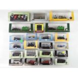 A group of OO scale fire engines, traction engines etc., mostly by OXFORD DIECAST - VG/E in G/VG