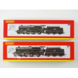 A pair of HORNBY OO gauge Black 5 steam locomotives comprising R2449 and R2857, both in BR black