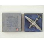 A DINKY Toys wartime 63 Mayo Composite Aircraft in silver with gliding hole - F/G in F/G box