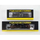 A pair of GRAHAM FARISH N gauge steam locomotives comprising a Class 4F and a Black 5 both in BR