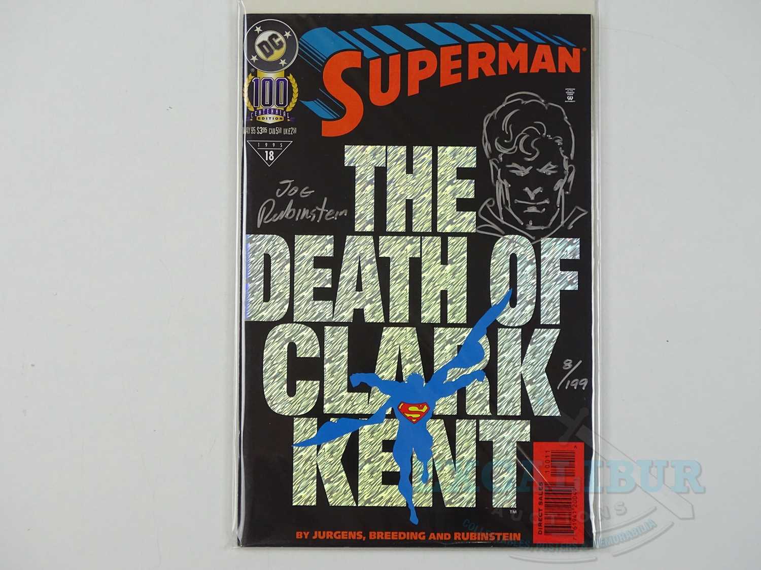 SUPERMAN #100 (2003 - DC) - Signed & Numbered (#8/199) to Front Cover by Joe Rubinstein from a