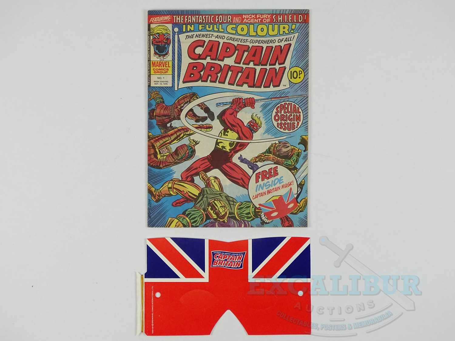 CAPTAIN BRITAIN #1 - (1976 - MARVEL/BRITISH) - Dated October 13th - FREE GIFT INCLUDED - First