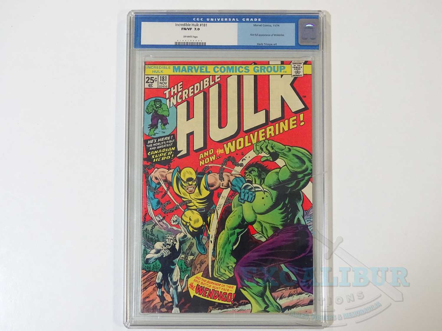 INCREDIBLE HULK #181 (1974 - MARVEL) - GRADED 7.0 (FN/VF) by CGC - First FULL appearance of
