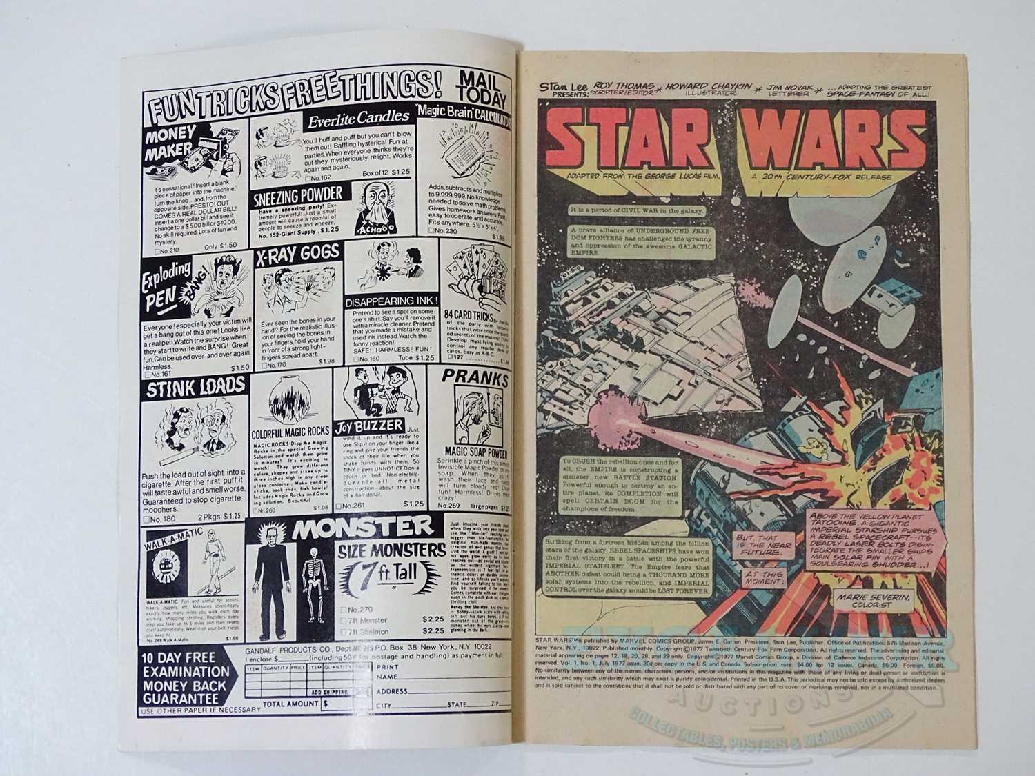 STAR WARS #1 - (1977 - MARVEL) - The First issue for the Marvel Comics adaption of the blockbuster - Bild 4 aus 13