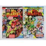 MS. MARVEL # 1 & 2 (2 in Lot) - (1977 - MARVEL - UK Price Variant) - First appearance of Carol