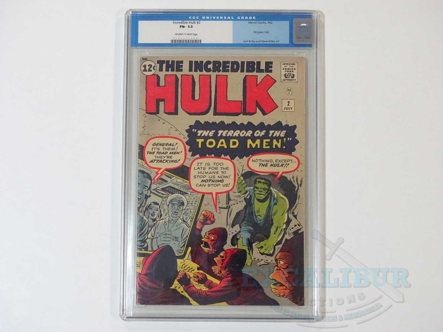 INCREDIBLE HULK #2 (1963 - MARVEL) - GRADED 5.5 (FN-) by CGC - First appearance of Green Hulk &
