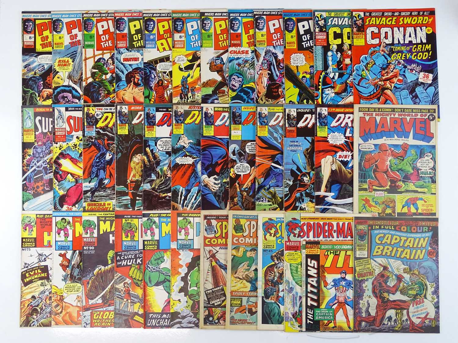 MIXED BRITISH MARVEL LOT (36 in Lot - BRITISH MARVEL) Includes SPIDER-MAN COMICS WEEKLY (1973/74) #