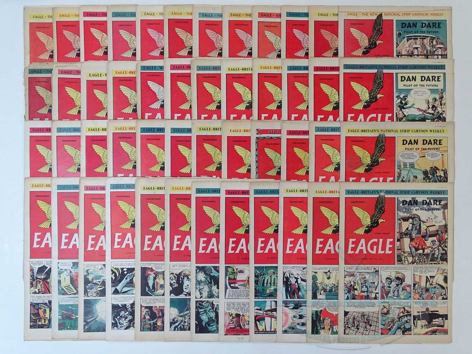 EAGLE COMIC LOT (48 in Lot) - (1950/51 - Hutton Press / IPC Magazines) Includes issues #4 to 32 & #