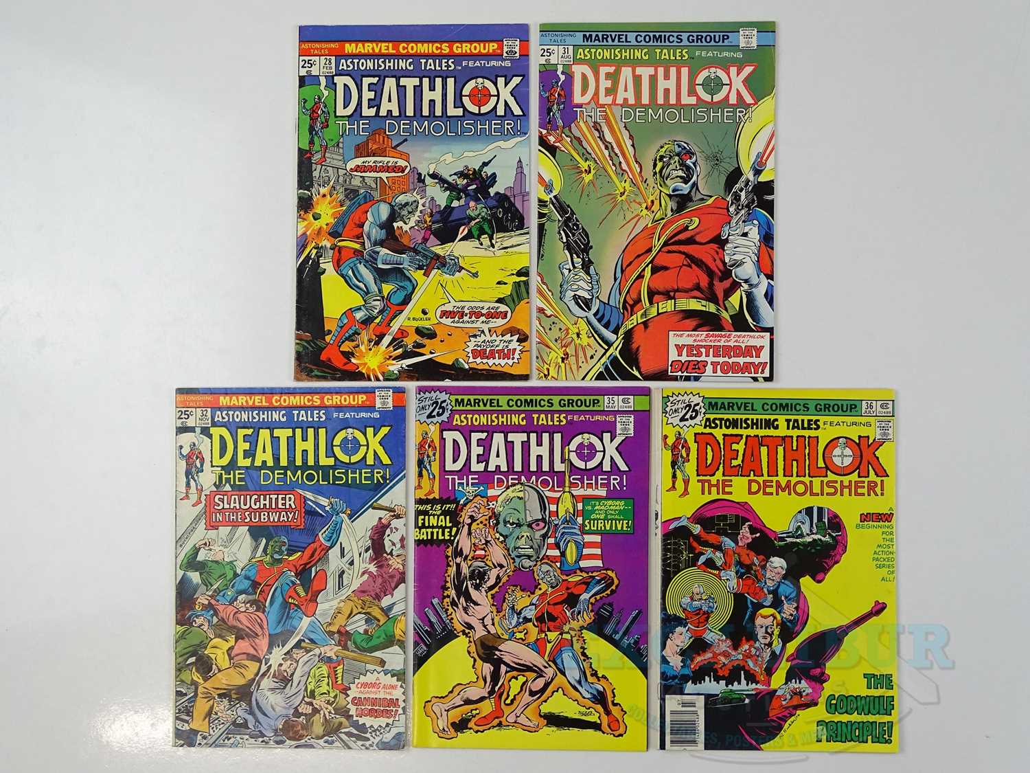 ASTONISHING TALES: DEATHLOK LOT (5 in Lot) - (1975/76 - MARVEL) Includes Issues #28, 31, 32, 35,