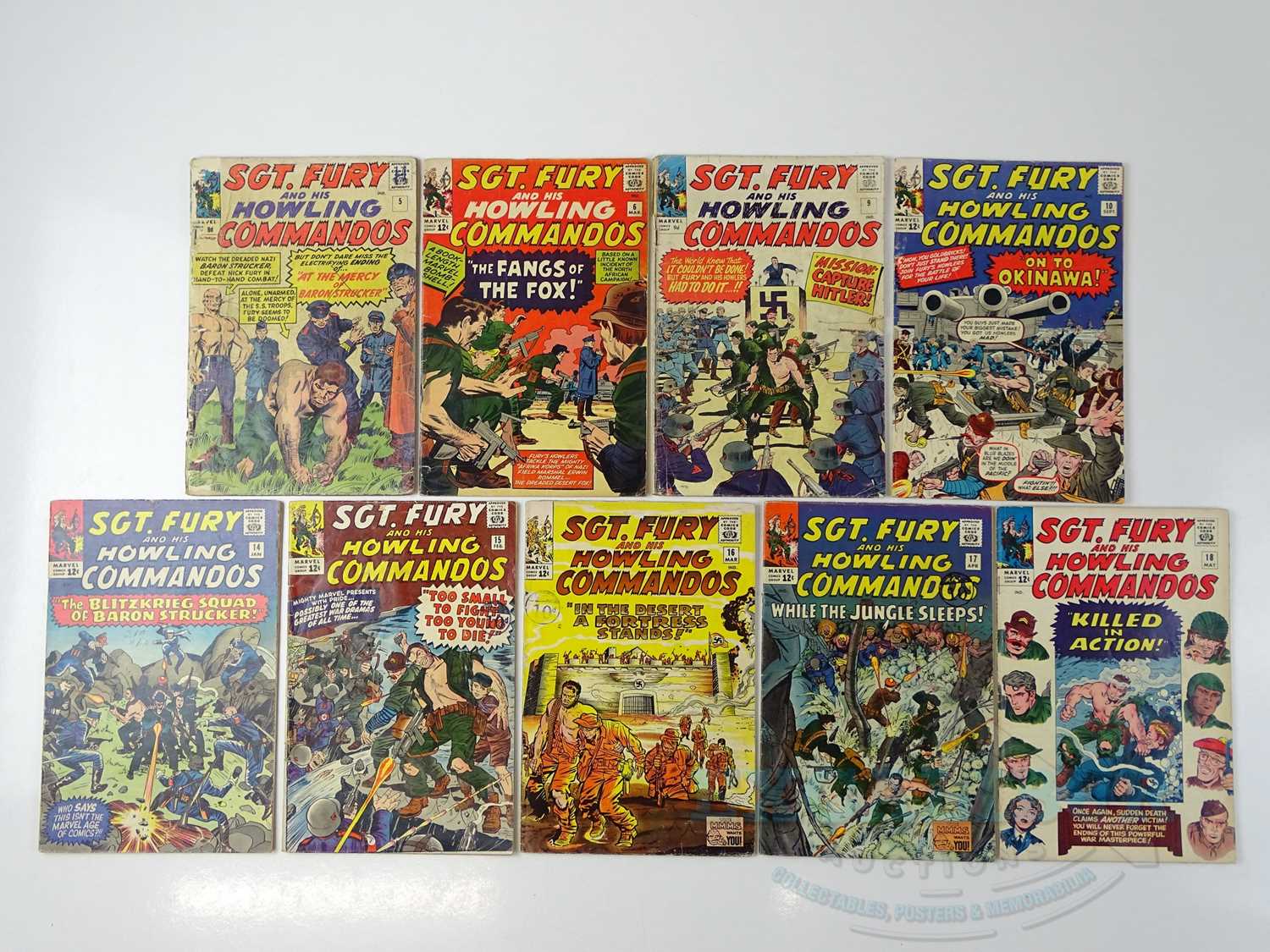 SGT. FURY AND HIS HOWLING COMMANDOS LOT (9 in Lot) - (1964/65 - MARVEL - US Price, US Cover