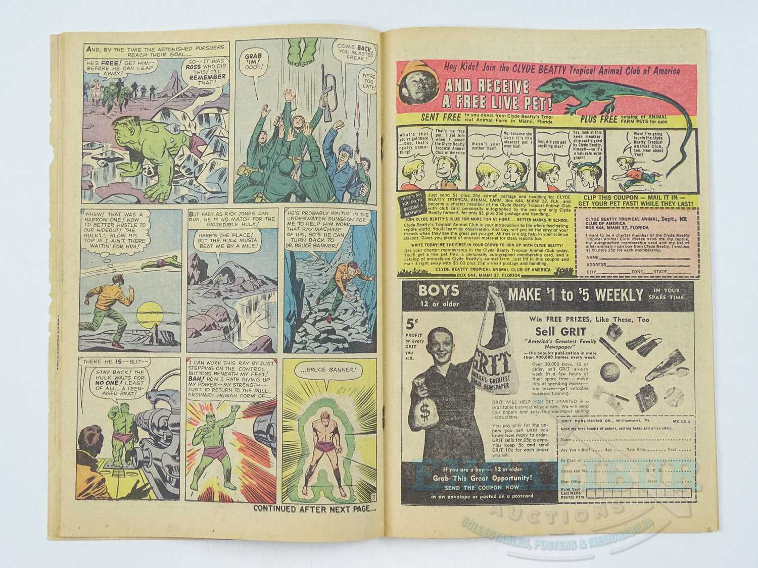 INCREDIBLE HULK #5 (1963 - MARVEL) - First appearances Tyrannus - Jack Kirby cover & interior - Bild 16 aus 31