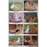 WALT DISNEY : THE ARISTOCATS (1970 - 1987 re-release) - A full set 8 of UK front of house cards -