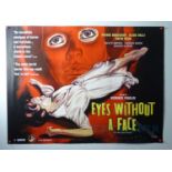 EYES WITHOUT A FACE (1980's) 'Les Yeux Sans Visage' - British UK Quad - BFI Release with Jean Mascii