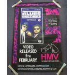 THE BLUES BROTHERS (circa 1980s) - A HMV video bus stop poster advertising the release of the