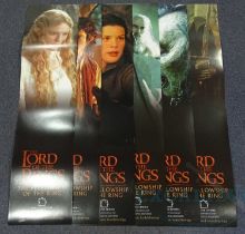 THE LORD OF THE RINGS: FELLOWSHIP OF THE RING (2001) - SET OF 6 DOOR PANELS - as lotted - Rolled -