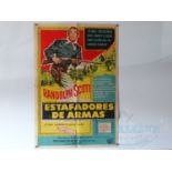 A group of 3 Argentinian one sheet movie posters comprising ESTAFADORES DE ARMAS (THE MAN BEHIND THE