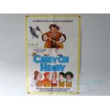 CARRY ON HENRY (1971) - A folded UK one sheet and full set of front of house cards (2 in lot)