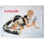 BARBARELLA (1968) - A 1998 commercial poster featuring classic image of Jane Fonda in the title role