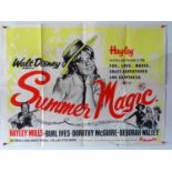 A large group of 1960s UK quad film posters to include titles such as SUMMER MAGIC (1963), ROUGH