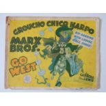 THE MARX BROTHERS - 'Go West' (1940) US lobby card - 36cm x 28cm - Flat/Unfolded (1 in lot)