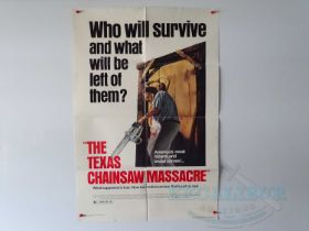THE TEXAS CHAINSAW MASSACRE (1974) - A 1980 New Line rerelease one sheet movie poster - folded (1 in