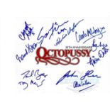 JAMES BOND : OCTOPUSSY (1983) - A 30th Anniversary card that has been multi-signed by ROGER MOORE,